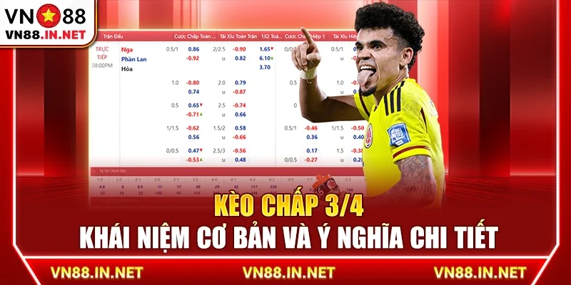 Kèo chấp 3/4 – Khái niệm cơ bản và ý nghĩa chi tiết
